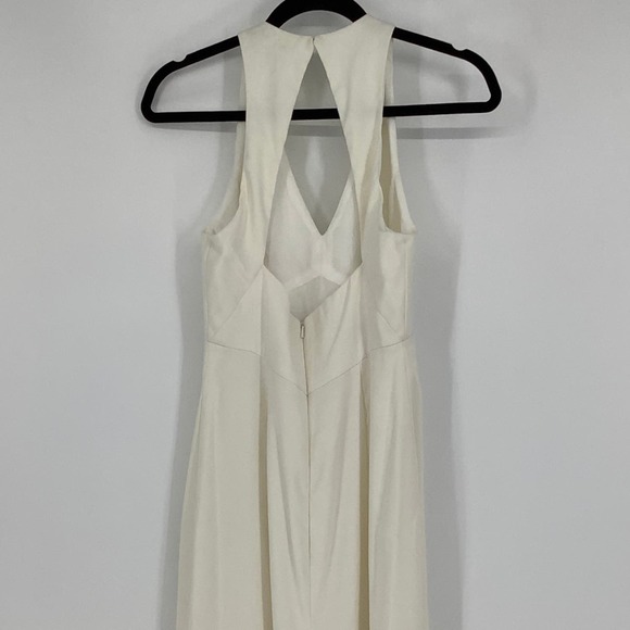 NEW Dessy Collection Size 6 Halter Front Open Back Dress Ivory $263 msrp I23-2 - Picture 9 of 10